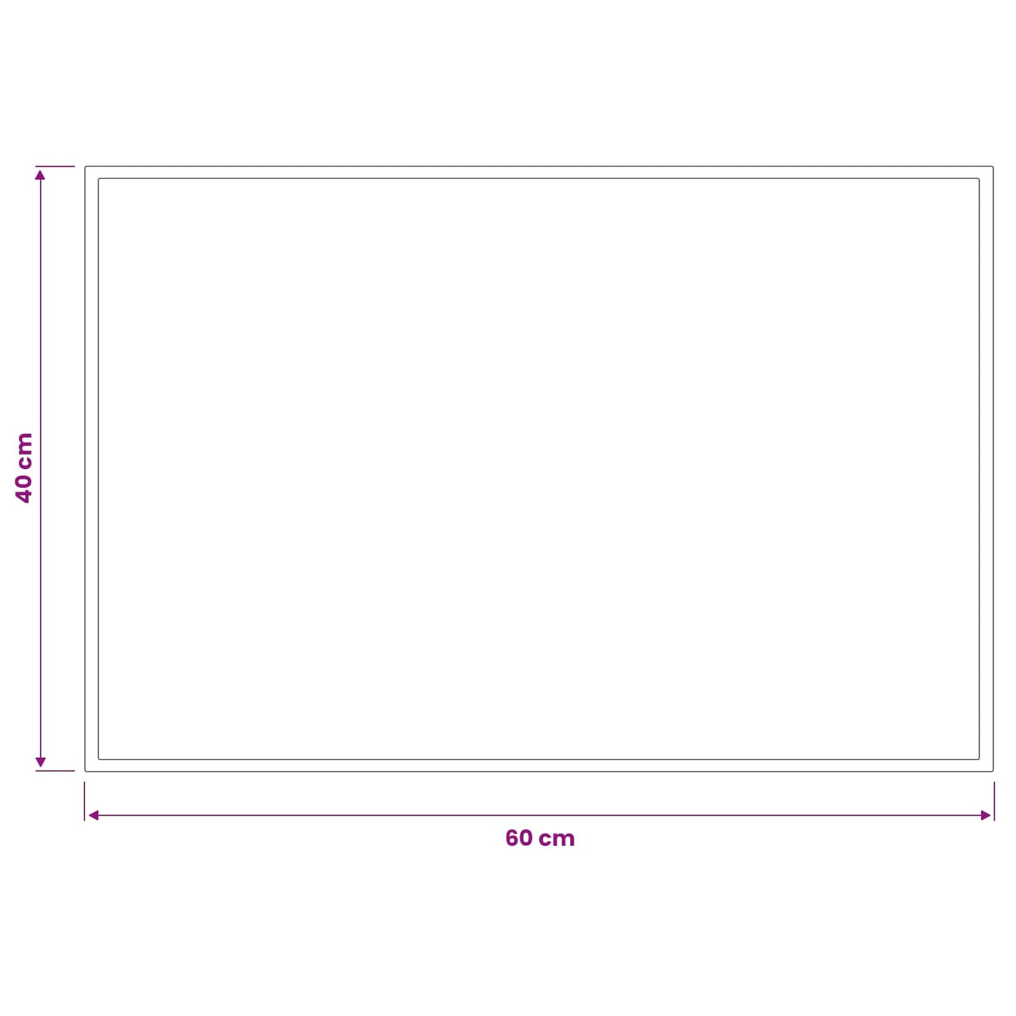 Doormat Light Grey 60 x 40 cm 100% Polyamide