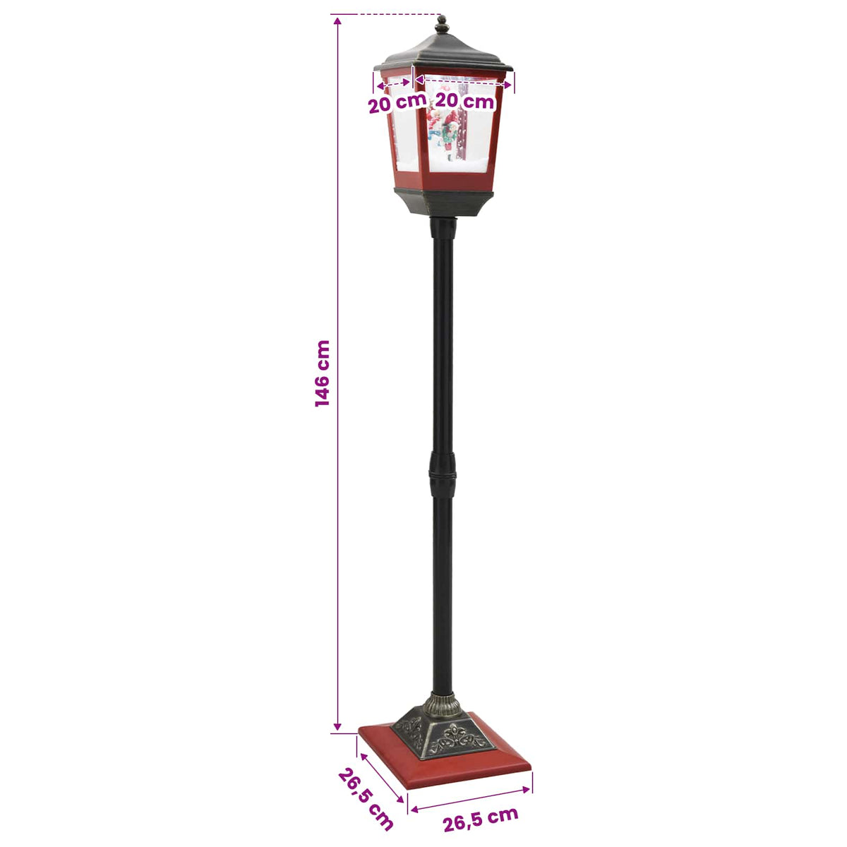 Christmas Lantern ESPOO Cool White 26.5 x 26.5 x 146 cm
