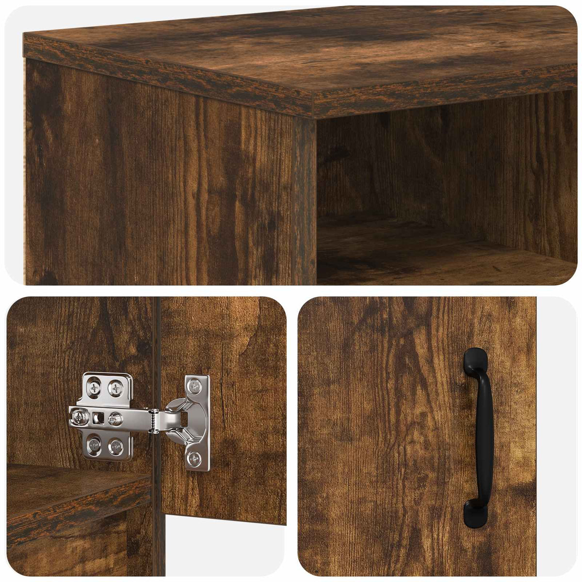 Electric Fireplace Smoked Oak 165 x 28.5 x 47 cm