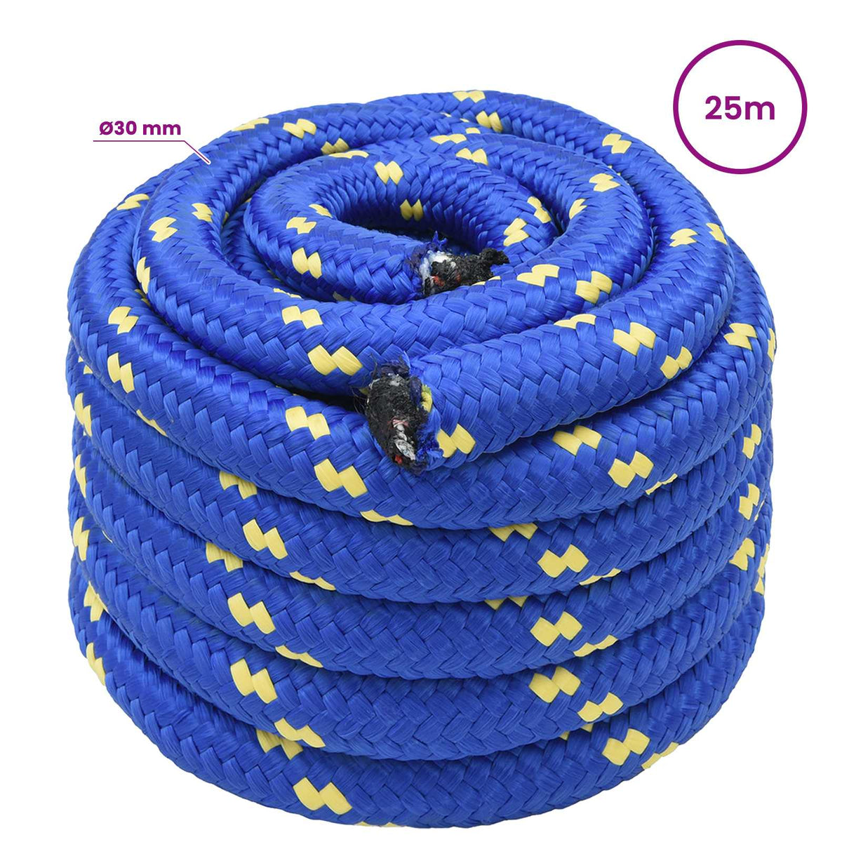 Multipurpose Utility Rope 30 mm 25 m Blue PP 5400 kg Max Load