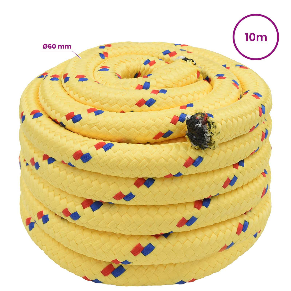 Multipurpose Utility Rope 60 mm 10 m Yellow PP