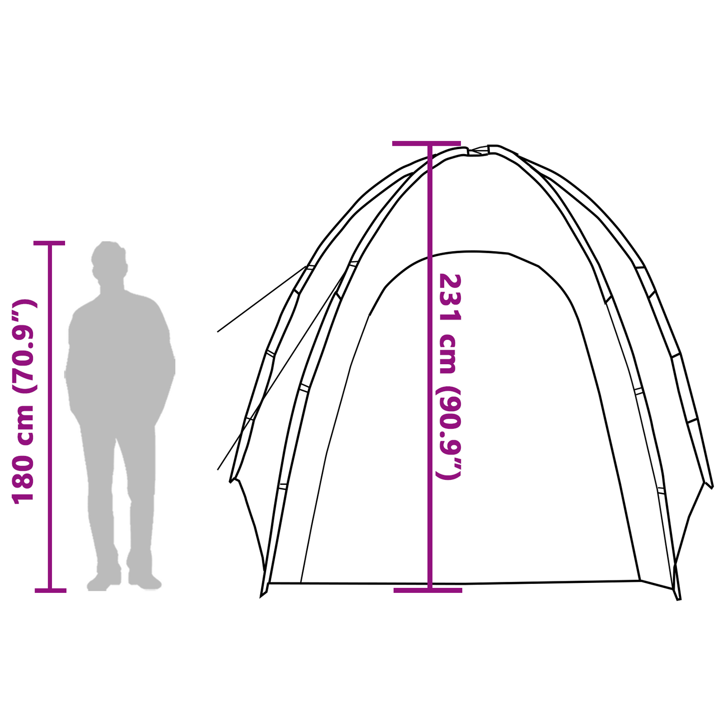 Pool Tent with Roof with Air Vent Azure Blue 366 x 305 x 231 cm