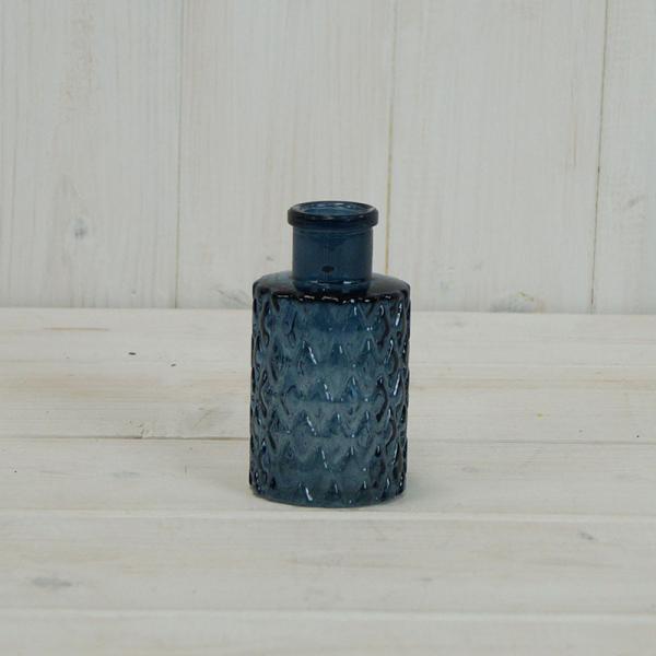 Blue Mini Geometric Glass Bottle (H9.2cm) TD5cm Weight-103g