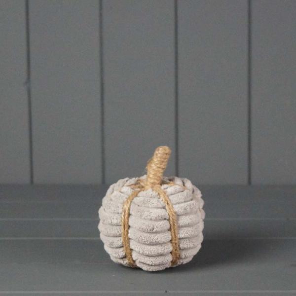 Grey Fabric Pumpkin L11xW11xH12cm Weight-25g