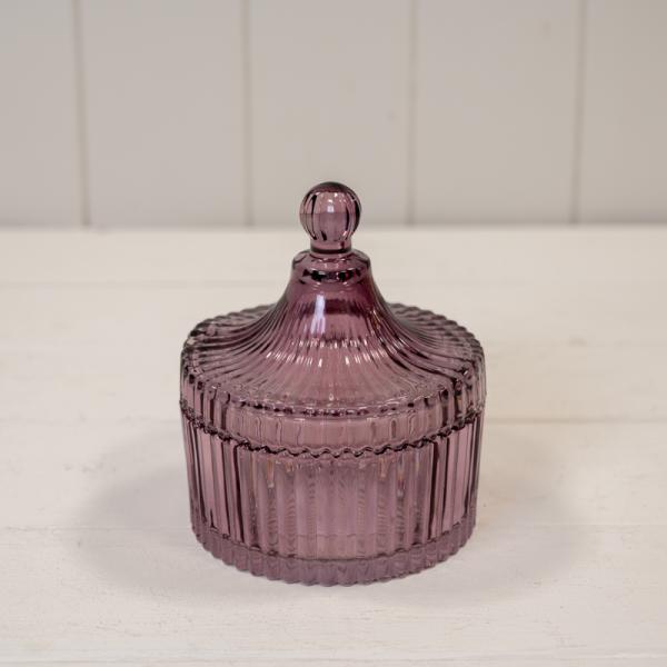 Amethyst Glass Decorative Jar L10.5cm W10.5cm H12.5cm