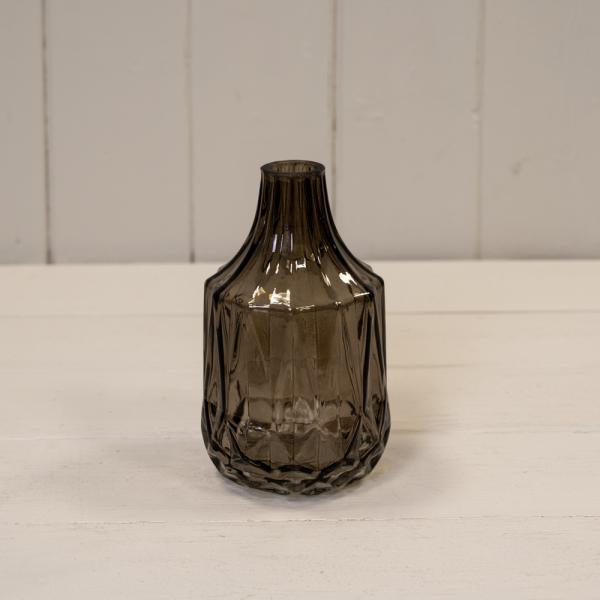 Warm Grey Glass Candle Holder