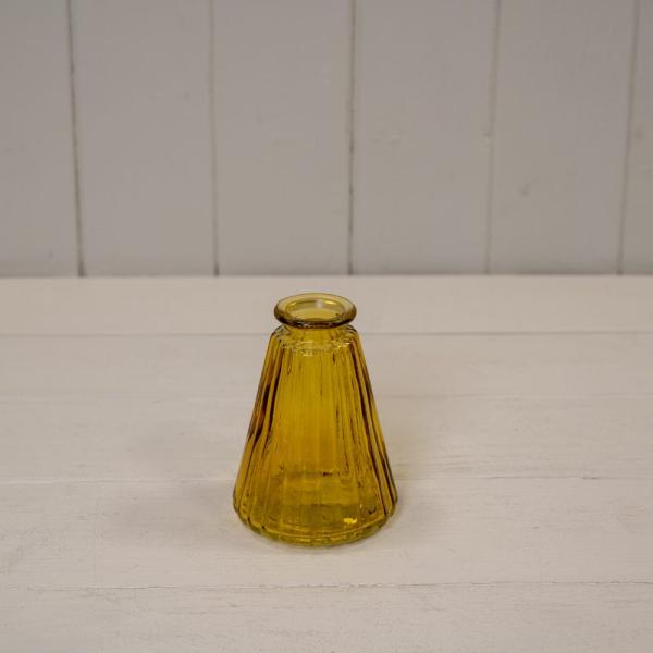 Warm Grey Ribbed Glass Bottle