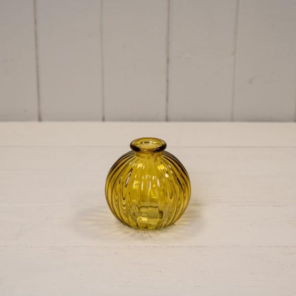 Yellow Glass Bottle D5.2 x H13.2cm Weight-520g