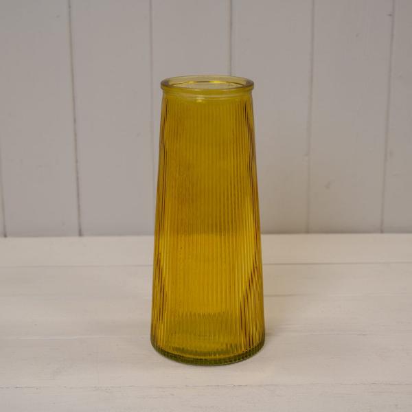 Yellow Glass Leaf Bottle H13cm W12cm D11cm Weight-329g