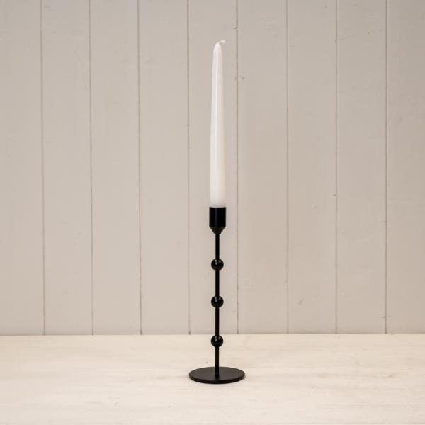 Medium Black Single Metal Candle Stick