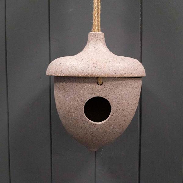 Earthy Deluxe Round Bird Feeder - Coffee Husks (21.8cm)