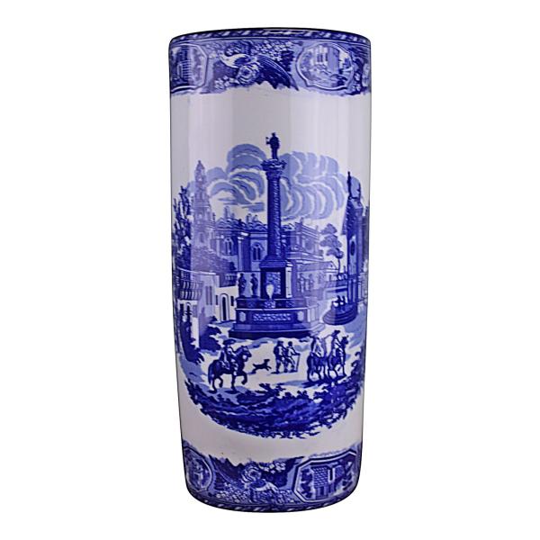 Umbrella Stand Vintage Blue & White Bird Design