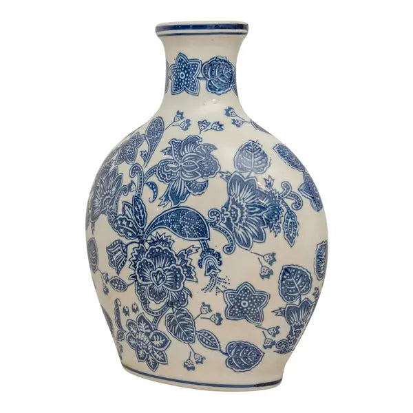 Anemone Blue & White Urn Vase