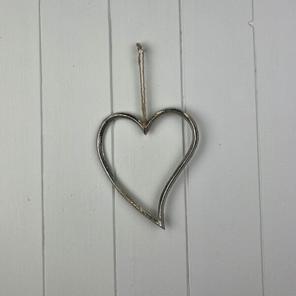 Silver Metal Hanging Reindeer 10cm
