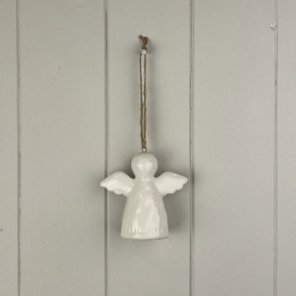White Ceramic Angel Tealight Holder L8xD6.2xH8.5cm Weight-150g