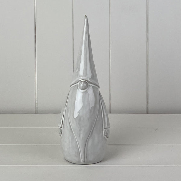 Glazed Ceramic Gonk Ornament with Textured Detail L8.5xD7.9xH25cm Weight-516g