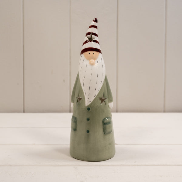 Light Green/White Ceramic Gonk Decoration L6.5xD6.5xH19cm Weight-189g