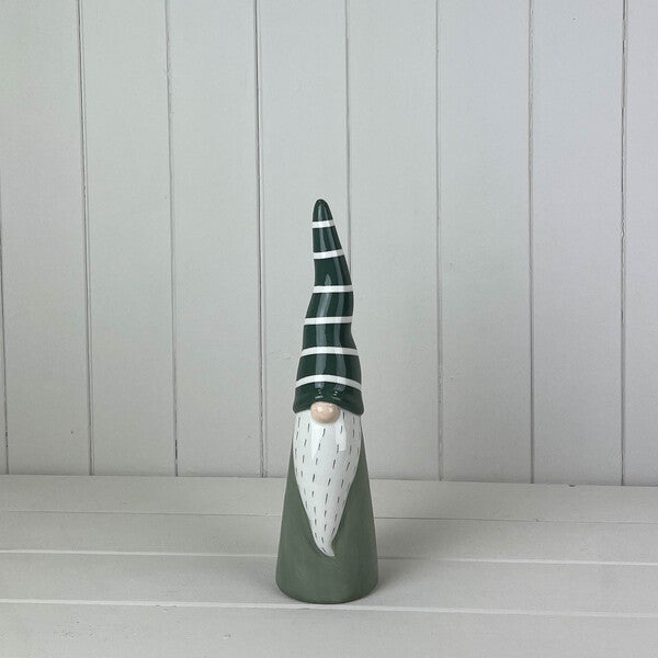 Light Green/White Ceramic Gonk Decoration L7.8xD8.1xH29.5cm Weight-393g