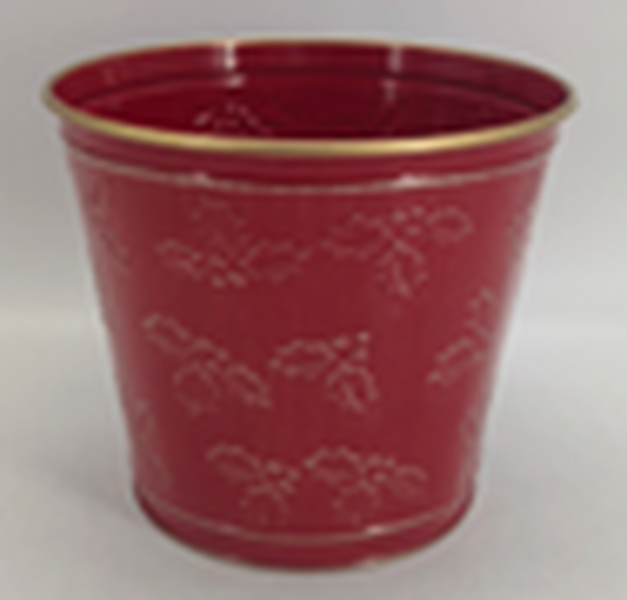 18cm Christmas Holly Pot