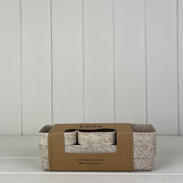 Earthy Sage Bamboo Terrazzo Windowsill Planter 29.5cm 13cm H14cm Weight-1540g