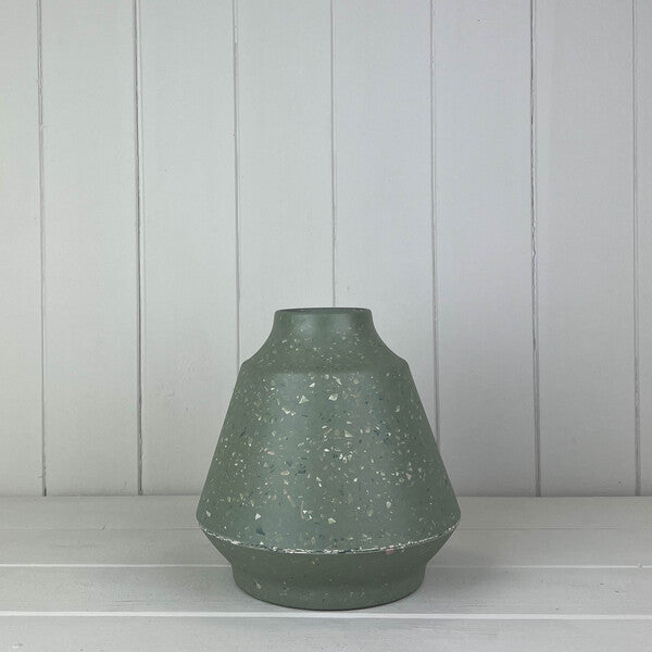 Earthy Dotty Bamboo Skandi Vase D17.8cm H18cm Weight-1540g