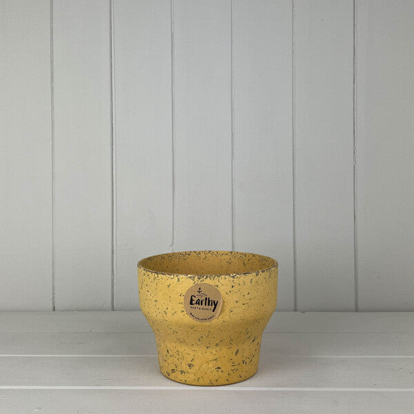 Earthy Anthracite Bamboo Minimalist Pot H11.2 D15cm Weight-1540g