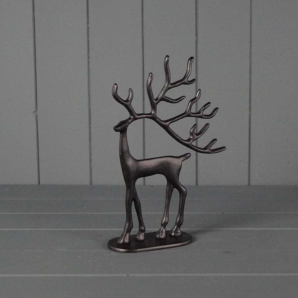 Black Metal Reindeer L21xW6.5xH33cm
