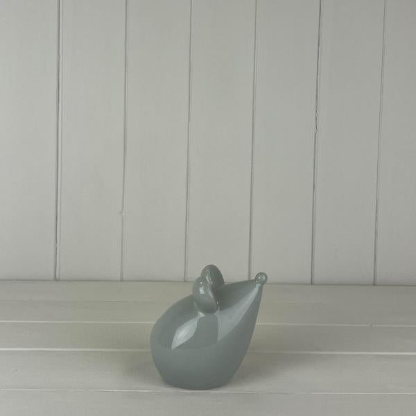 Grey Ceramic mouse size 9.5x7.4x9.2cm
