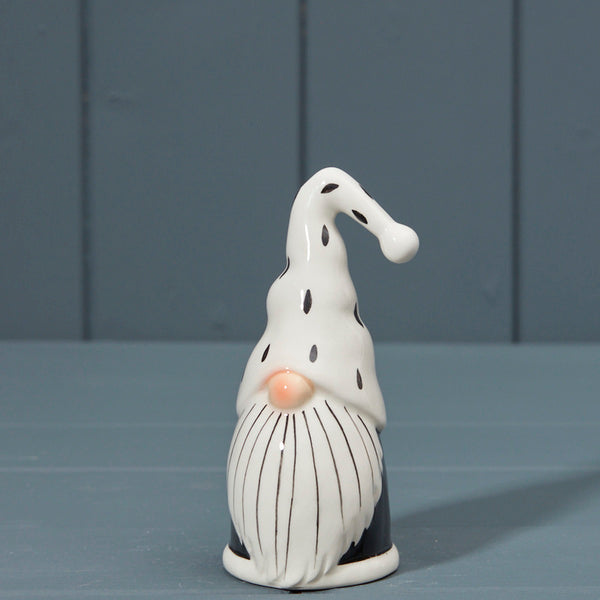 Black and White Ceramic Santa L8.3xD7.8xH17.2cm