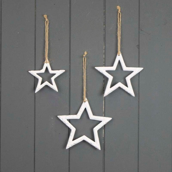 Hanging White Star 12x1x12cm