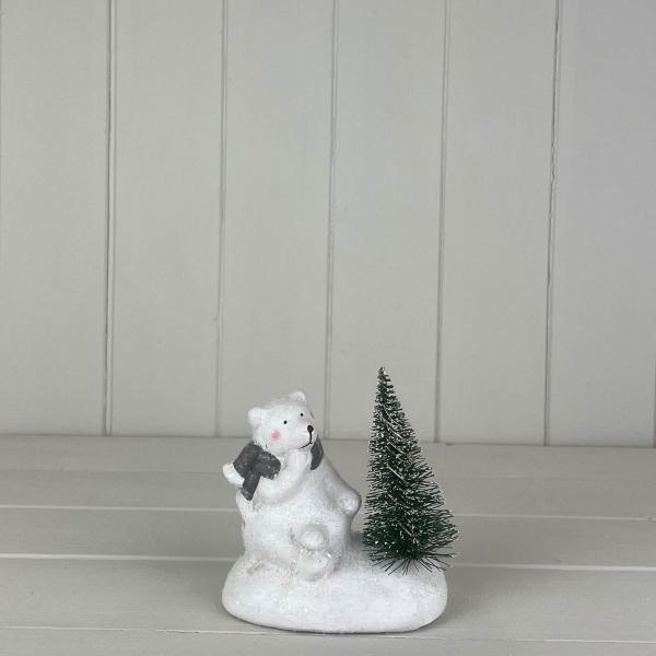 Ceramic Bear deco with light size L11xW7 xH12