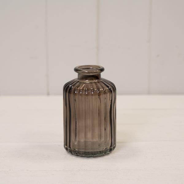Warm Grey Mini Geometric Glass Bottle