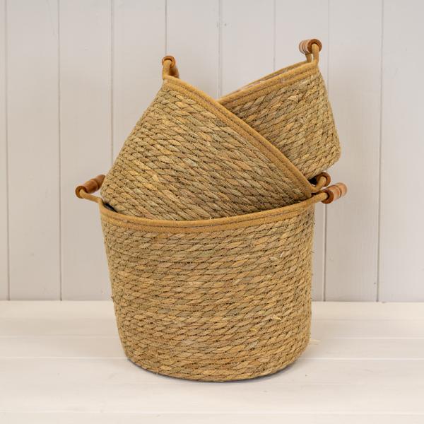 Wooden Holder With 1 Glass Jar + White Lid 6.5x6.5xH4cm