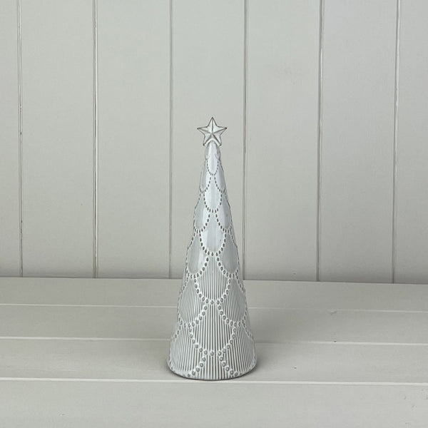 Glazed Ceramic Tree Ornament with Textured Detail L7.8xD7.8xH20.9cm Weight-272g