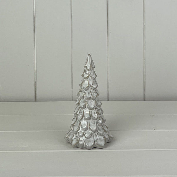 Glazed Ceramic Tree Ornament with Textured Detail L9xD9xH16cm Weight-252g