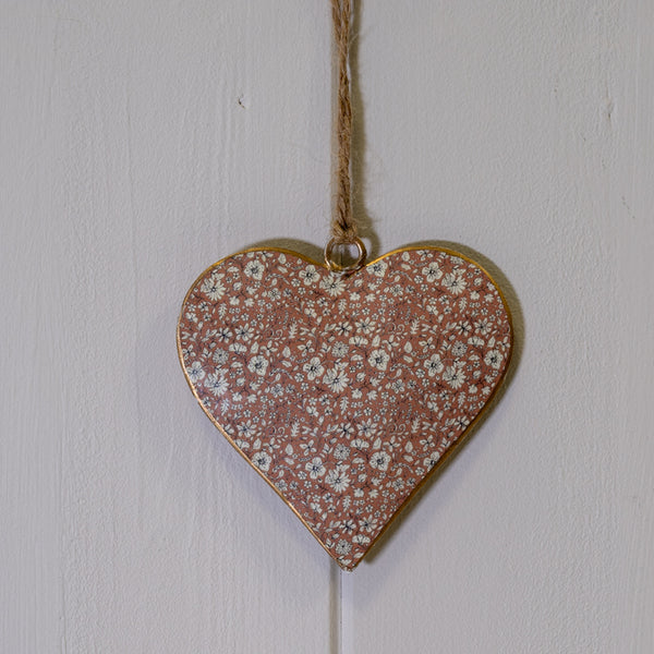 White Enamel Hanging Dove 8x6.5cm