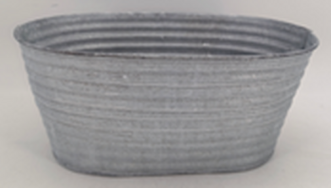 18cm Aged Zinc Planter