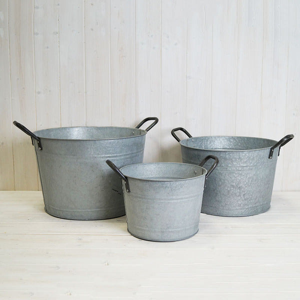 420539-TUB (SR) Huge Centrepiece Tub with Handles. Drainage Hole and Bungs TD 72cm H27/31cm (+ME86