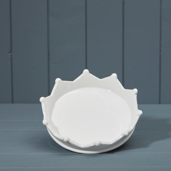 Blue Ceramic Flower Tealight D9.2cm H5.5cm