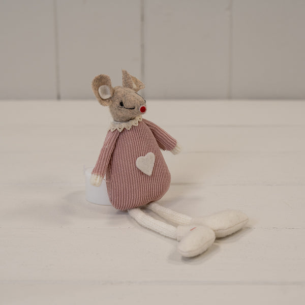 Short Cream Fabric Mouse