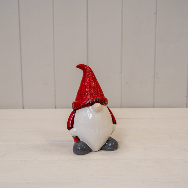 Red/White Ceramic Santa Gonk L9xW8xH14cm