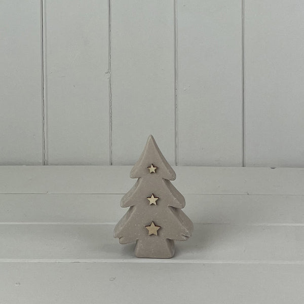 Sand Texture Effect Ceramic Tree Decoration L11.8xD3.8xH16.5cm Weight-201g