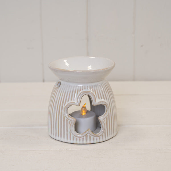 White Ceramic Bow Vase Small 13.2cm x 6.5cm x 16.5cm