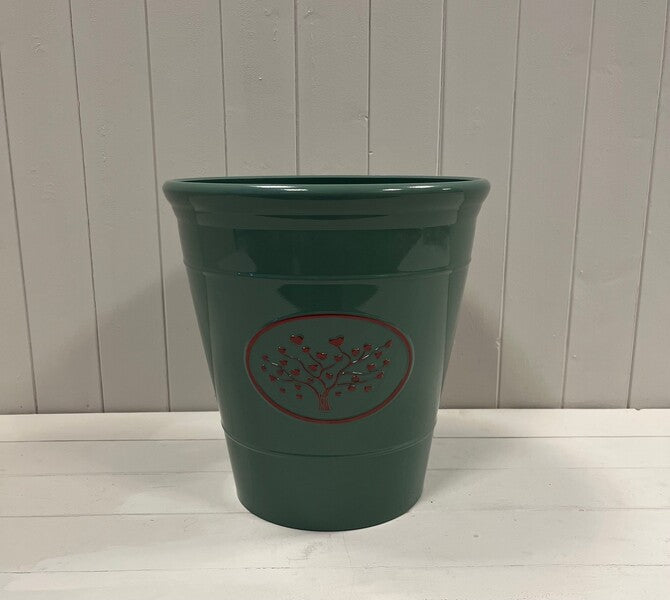 Green Round Love Heart Tree Bowl Recycled Plastic Planter D30cm 6.6LTR Weight 335g
