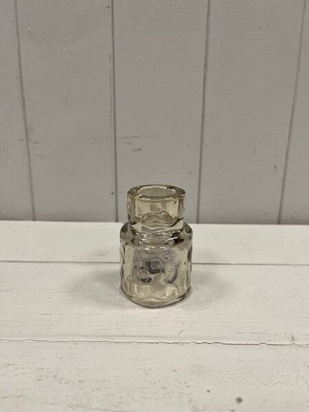 Smokey Brown Textured Candle Holder 6.6cm x 6.6cm x 5.3cm