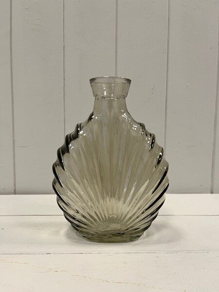 Medium Smokey Brown Decorative Candle Holder 8.2cm x 8.2cm x 15.4cm
