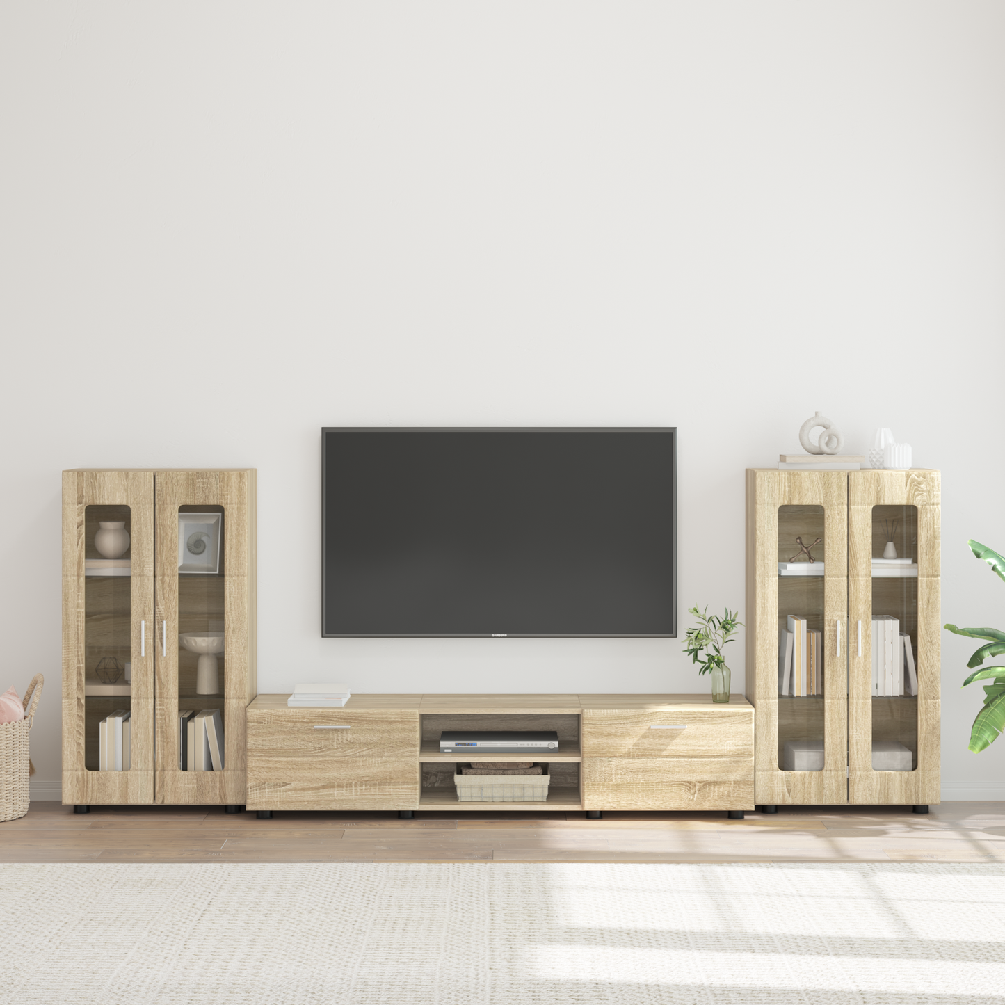 TV Cabinet Set FLORIN 3 pcs Sonoma Oak Engineered Wood