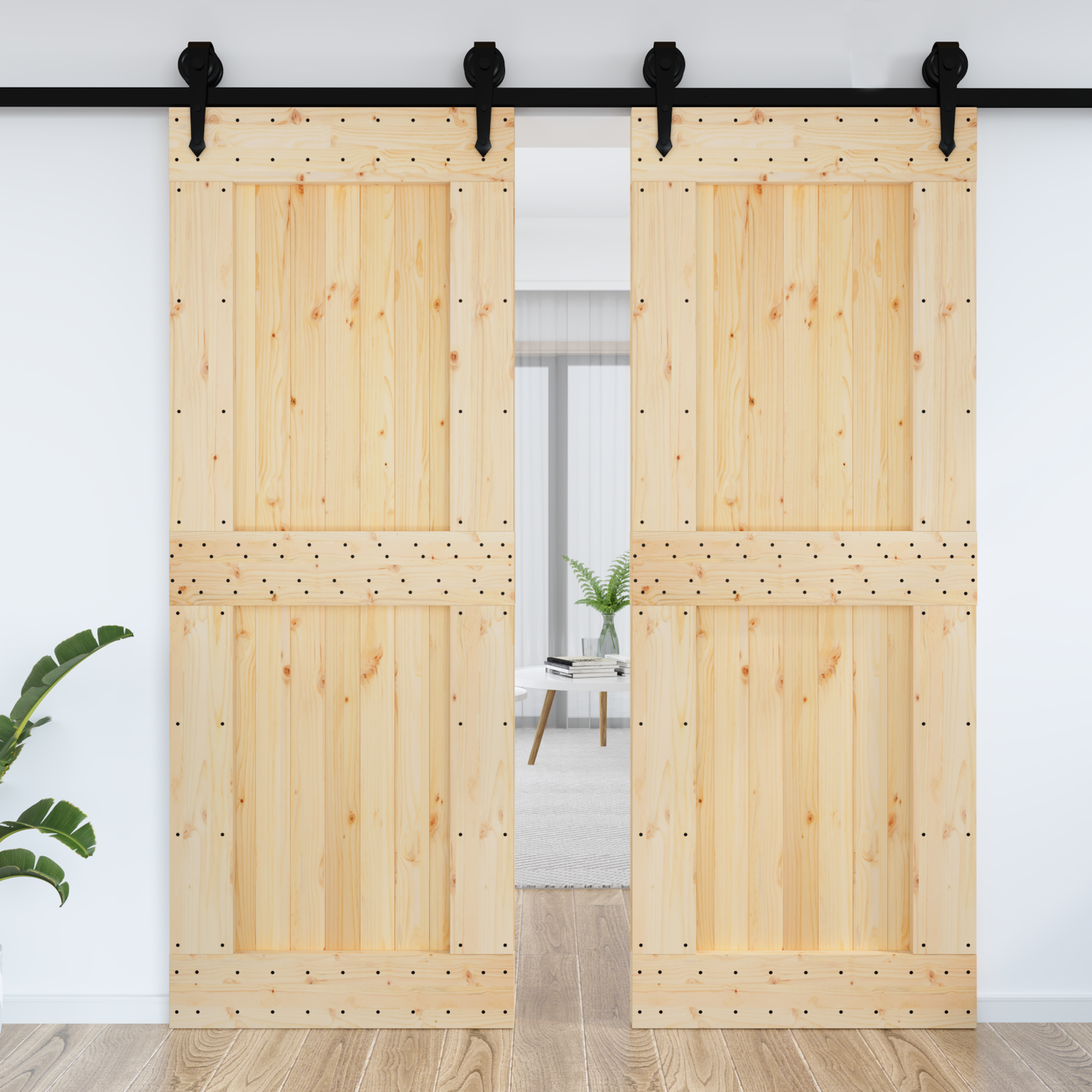 Door NARVIK Natural 85 x 210 cm Solid Pine Wood