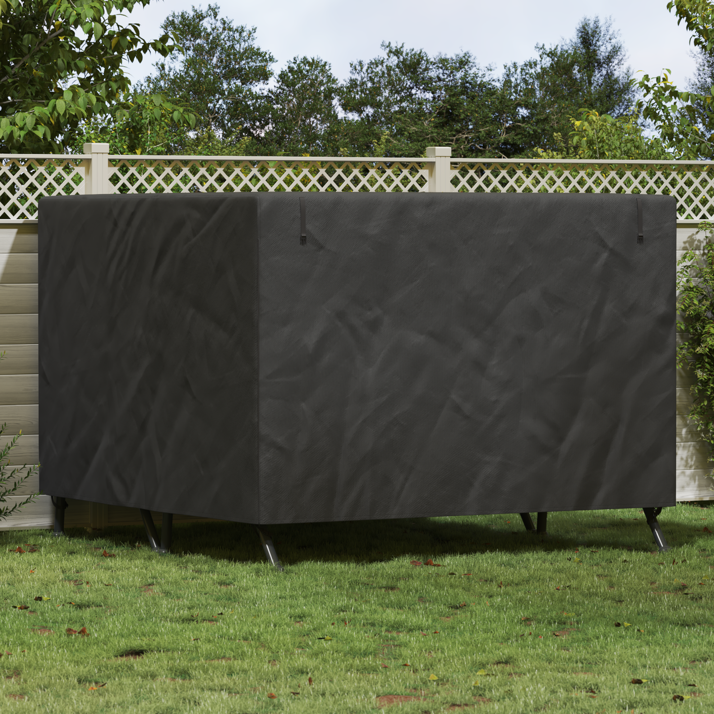 Outdoor Swing Cover Black 250 x 250 x 160 cm 420D Oxford Fbric