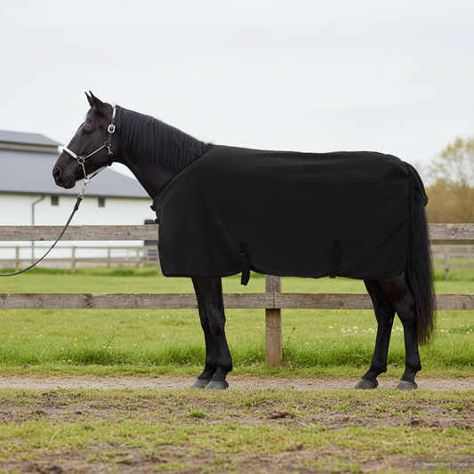 Horse Blanket Black 95 cm Polyester Fleece